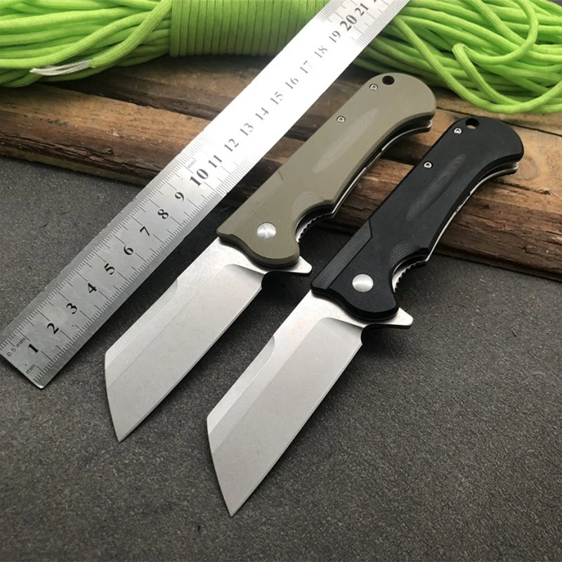 

New type high hardness D2 steel blade folding knife G10 handle folding knife field survival multifunctional outdoor EDC tool