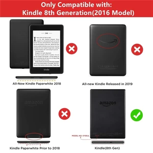 Casing Kindle Kain Pintar Magnetik Untuk Kindle Generasi ke-8 SY69JL 2016 Cangkang Pintar Kulit Penutup Lipat Cangkang Tidur Otomatis Bangun 6 casing kindle generasi ke-8 dengan penjualan terbaik - №