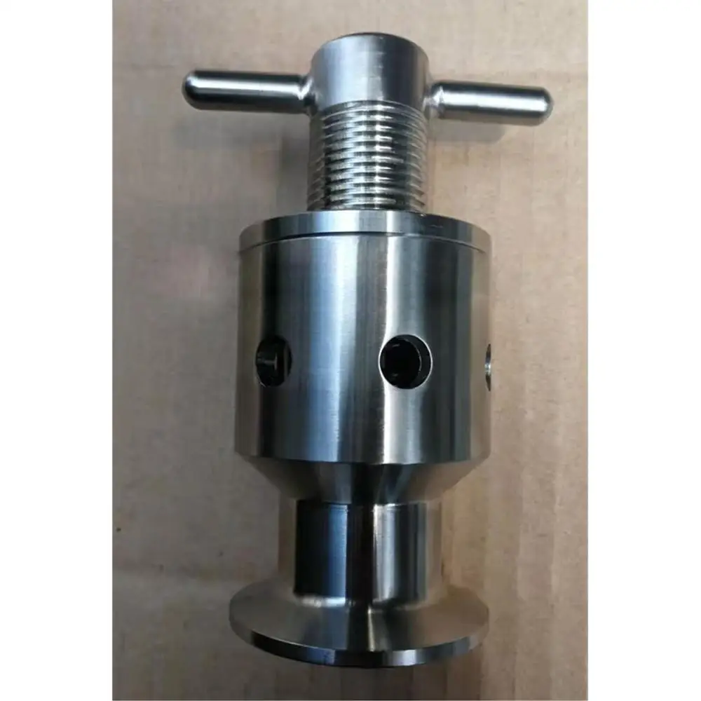 

Tri Clamp Adjustable Pressure Relief Safety Valve 0.5-6 Bar Sanitary SS304 Beer Brewing Fermenter Keg Ferrule OD 50.5mm