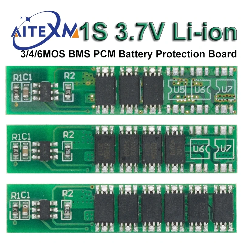 1S 15A 3.7V Li-Ion 3MOS 4MOS 6MOS Bms Pcm Battery Protection Board Pcm For 1865…