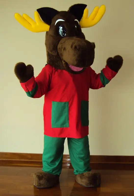 Disfraz de Mascota de alce de Navidad para adultos, vestido de fiesta de cumpleaños, Disfraces de Halloween, ropa de Navidad, nueva versión