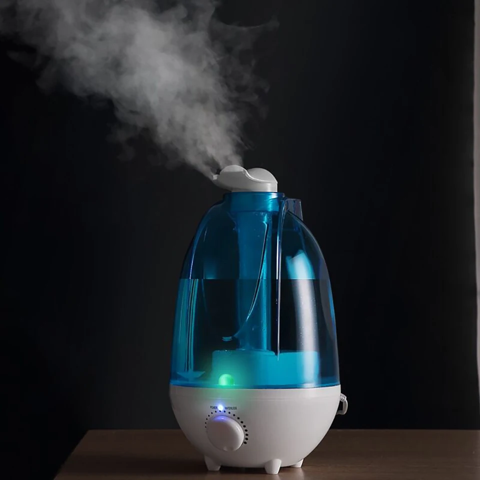 Ultrasonic Air Humidifier Mini Aroma Humidifier Air Purifier With LED Lamp 4L Humidifier Portable Mist Maker For Home Office