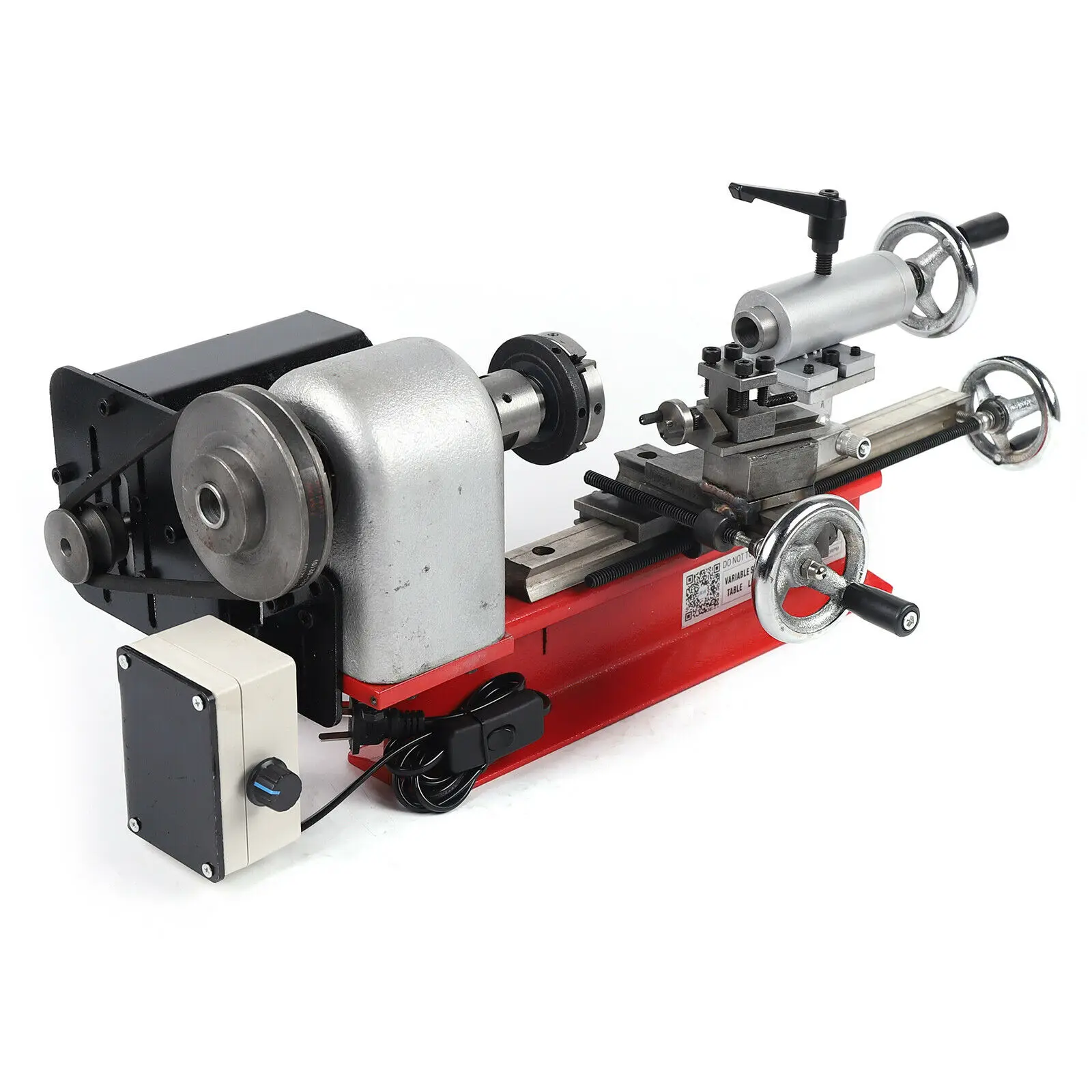 Mini Desktop Lathe DIY Household Instrument Metal Milling Machine Watch Woodworking CNC Tool 4 Jaw Chuck 65mm