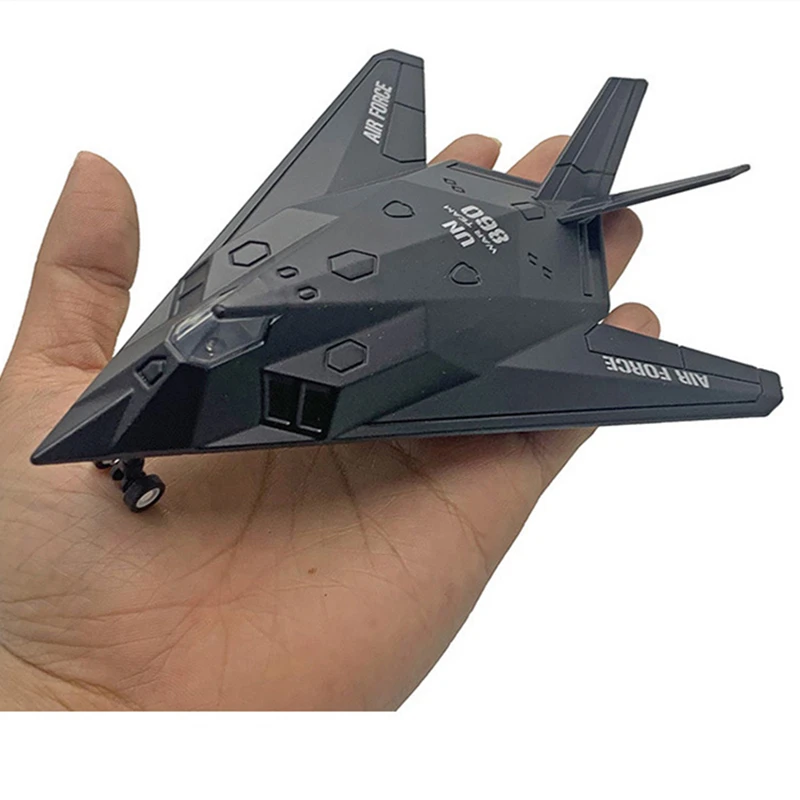 Military Model Toys F117 F-117 stealth fighter Nighthawk Fighter Diecast Metal Model Toy Pull Back For Kids Gifts Collection