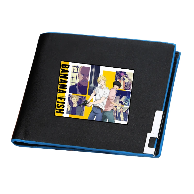 BANANA FISH Ash Lynx Cartoon Short Wallets Brand Pu Leather Short Women Purses Anime ID Card Holder Slim Money Bag Boys Carteira view 5