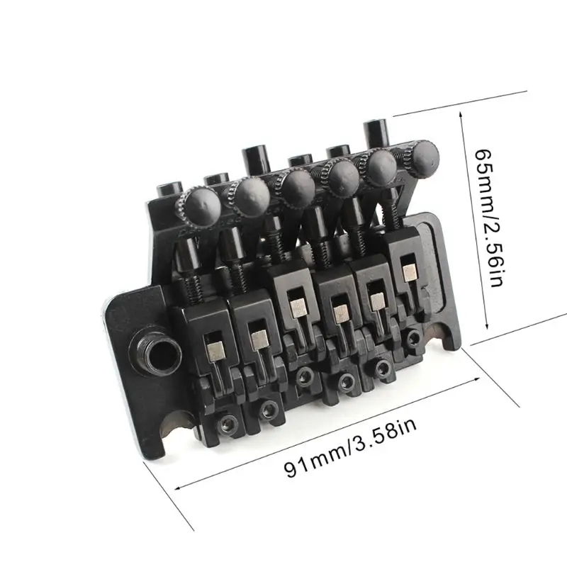 Rose Double Locking Tremolo System Bridge for Electric Guitar Parts Black N58B