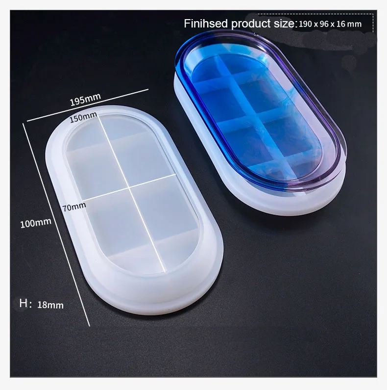 1PC Plate Tray Large Mold Jewelry Molds Silicone Jewelry Accessories Jewelry Tool DIY Handcraft UV Epoxy Resin Molds