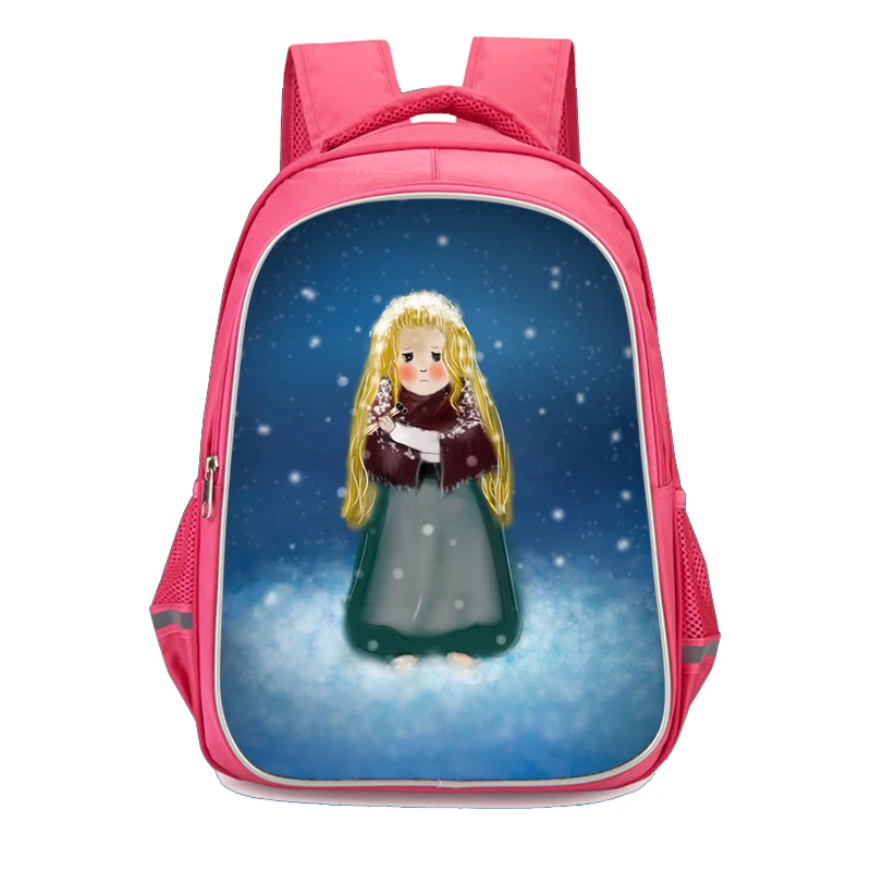 

The Little Match Girl Print Casual Mochila Escolar backpack School Bag For Teenager Girl Waterproof Backpacks Female