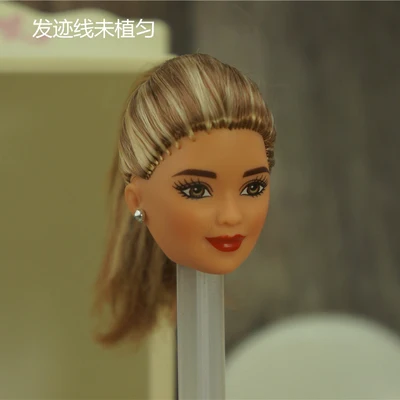 002 1/6 27cm doll head gift for girl collection toy with hair baby head make-up nuannuanmengwu dongcheng qibaoleyuan