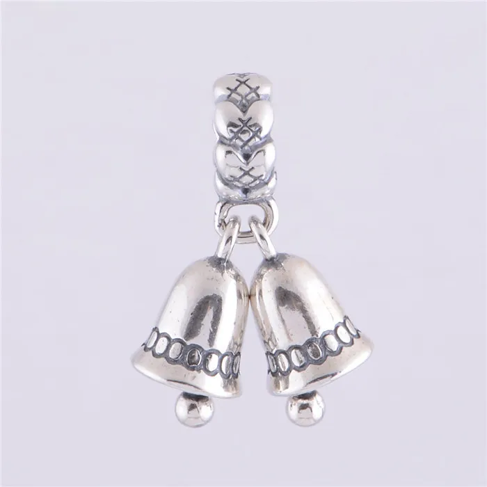 

Authentic 925 Sterling Silver Screw Christmas Bells Dangle Charm Bead Fit Original Pandora Charms Bracelet jewelry LW317