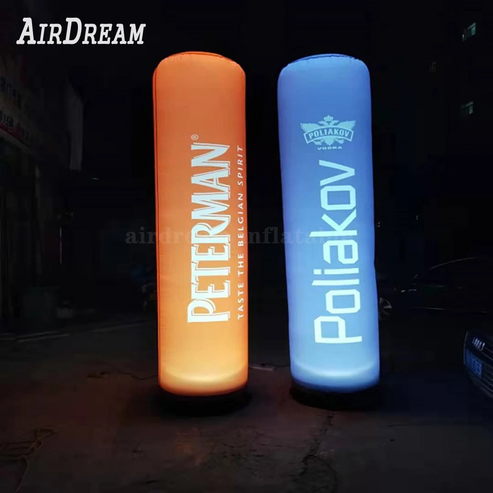 Wholesale LED Inflatable Column, Color Changing Advertising   Inflatable Lighting LED Pillar with Logo Printing