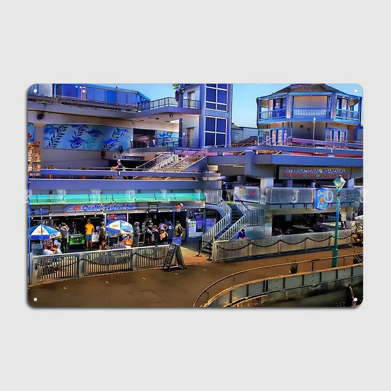 International Board Walk Redondo Beach Metal Sign Wall Cave Kitchen Custom Painting Décor Tin Sign Poster