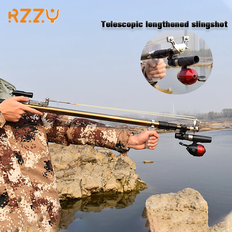 

High Precision Hunting Slingshot Powerful Upgrade Outdoor Telescopic Folding Catapult with Laser Outdoor Shooting Accessories