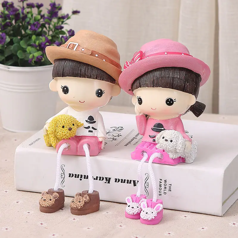 Home Decoration Accessories Resin Hanging Feet Dolls Living Room Small Ornaments Crafts Cute Creative Room Bedroom Furnishings