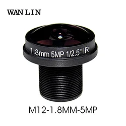 1.8mm Lens CCTV Lens Fisheye  IR M12 CCTV Camera Lens 5Megapixel HD For HD IP Camera 180D Wide Viewing Angle F2.0 1/2.5