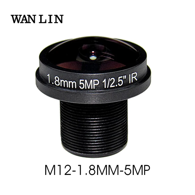 Obiektyw 1,8 mm Obiektyw CCTV Fisheye IR M12 Obiektyw kamery CCTV 5 megapikseli HD do kamery IP HD 180D Szeroki kąt widzenia F2.0 1/2,5"