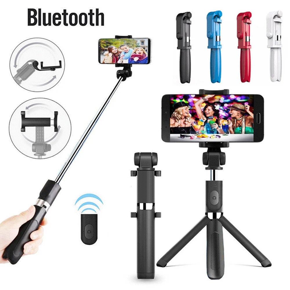 Wireless Selfie Stick Bluetooth Tripod Monopod Stand For Phone iPhone 12 Xiaomi Mi 11 Redmi Poco Huawei Honor Samsung Smartphone