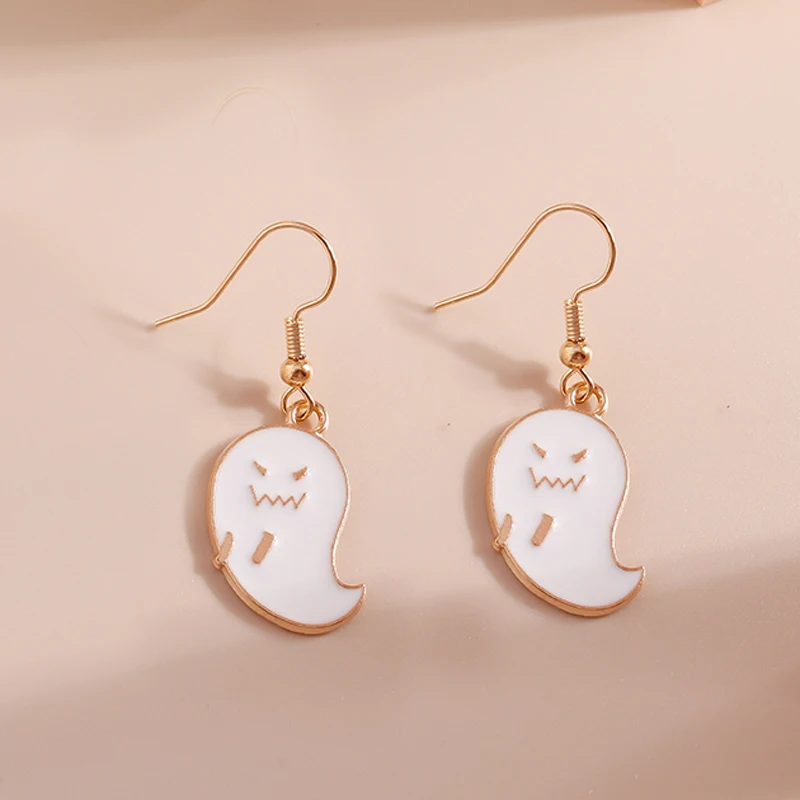 Trendy Halloween Tropfen Ohrringe Für Frauen Mond Tod Geist Kürbis Skelett Baumeln Ohrringe Party Zubehör Lustige Schmuck Geschenke – Detail 24