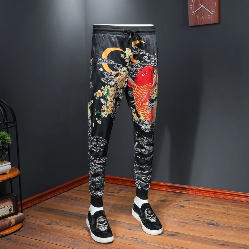 Uomo Moda Pantaloni Hombre 2020 Summer Fashion Brand Pantalon Hombre Mens Joggers Pants Slim Fit Print Harem Pants Men Trousers