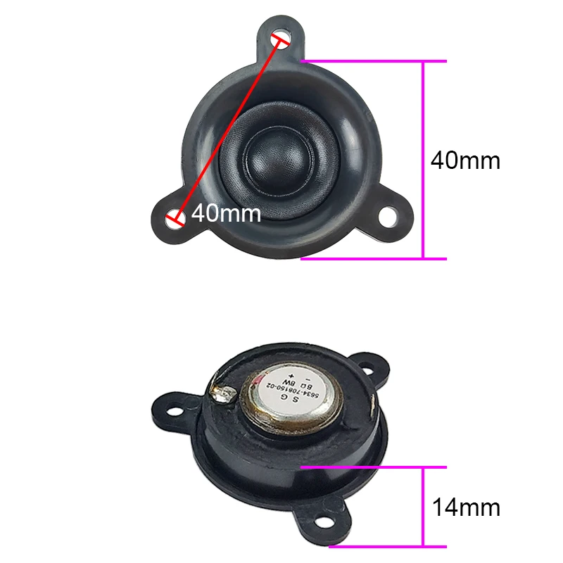 GHXAMP 1.5 inch 40MM Tweeter Treble Speaker 8ohm 8W Neodymium Silk Film for Home use Car Audio 2PCS