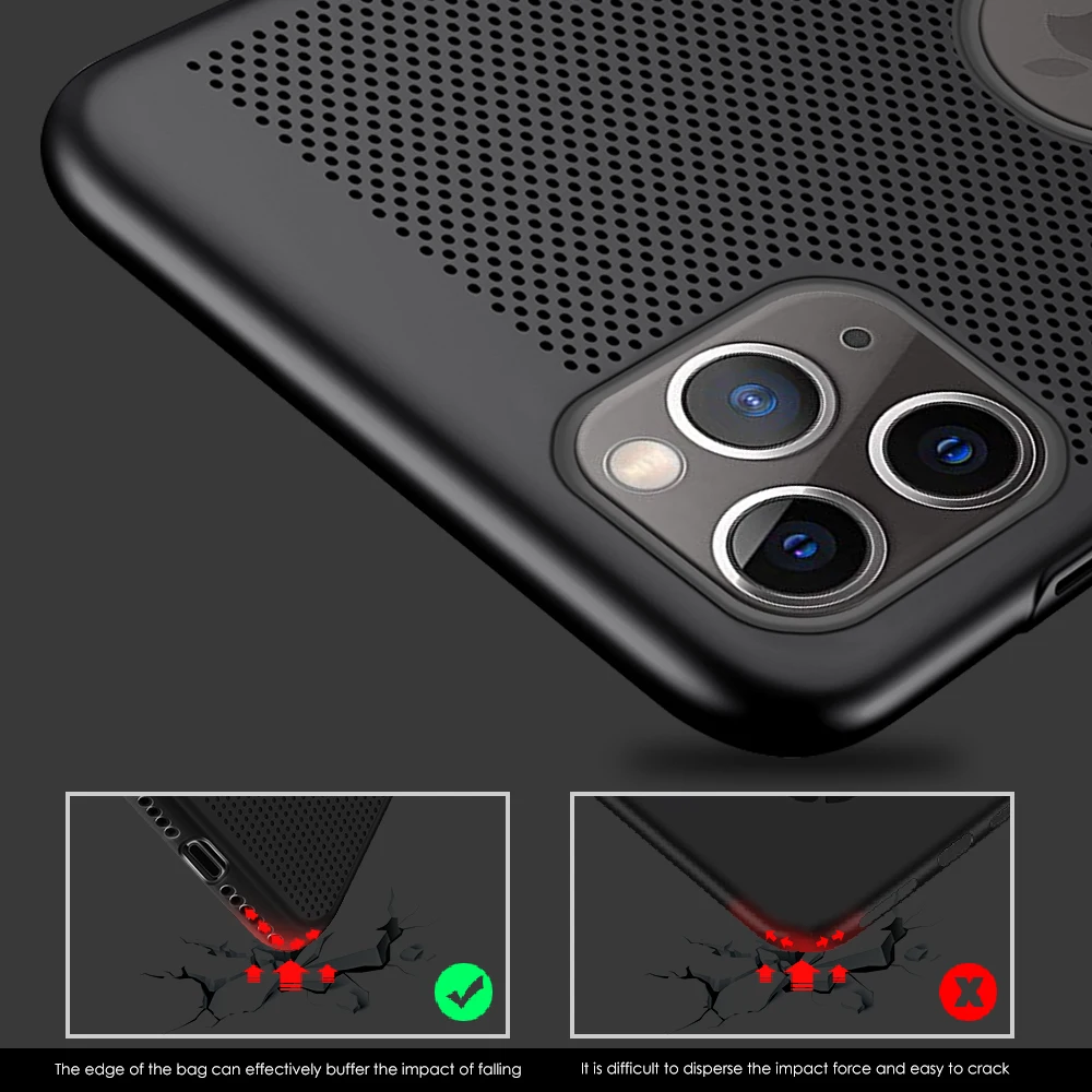 Ultra Slim Phone Case For iPhone 12 13 11 14 Pro Max Mini PC Heat Dissipation Cases For iPhone X XR XS MAX 7 8 6 6S 14 Plus SE