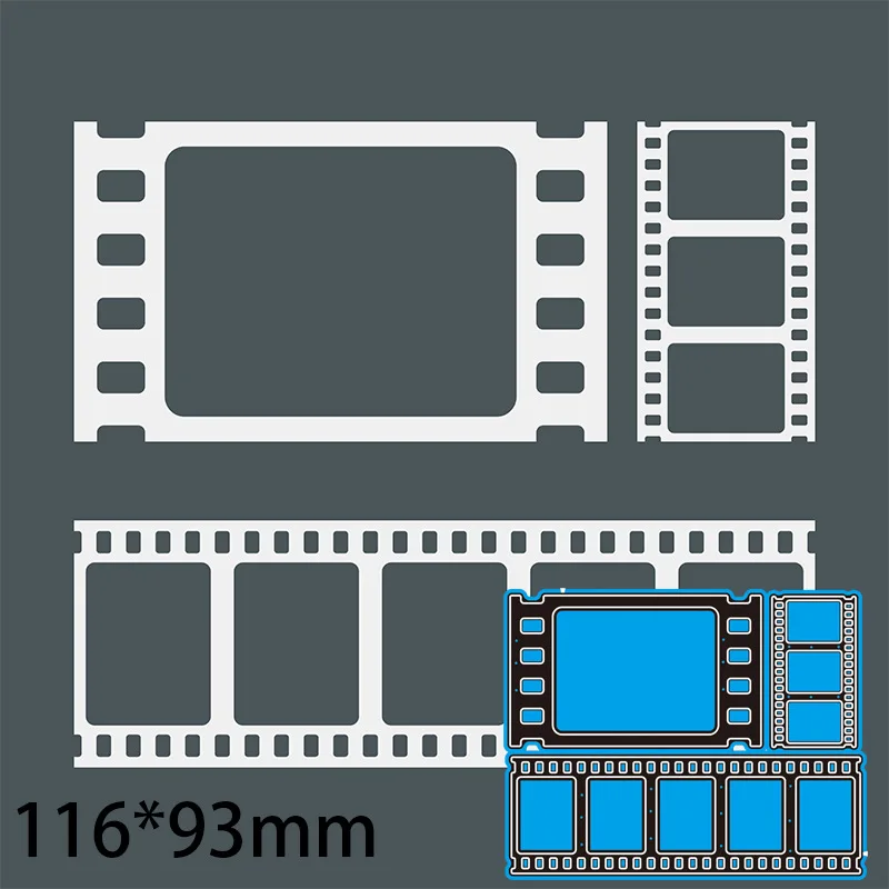 Cartes de cadre de film matrices de découpe en métal pour bricolage, scrapbooking fait à la main, cartes en papier d\'album, artisanat décoratif,