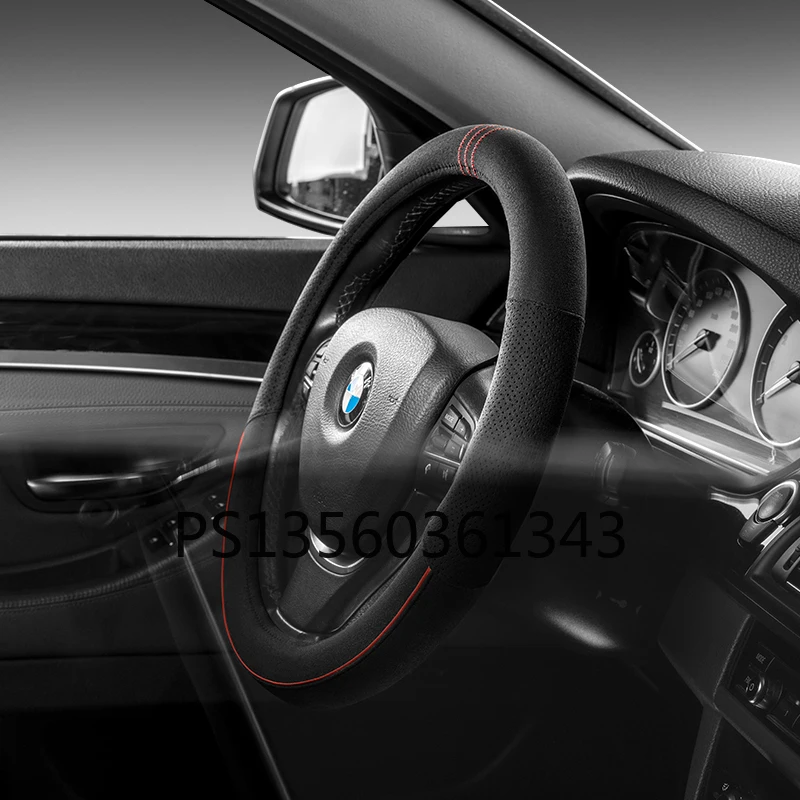 Suitable for Porsche Cayenne Macan 911718 Panamera Cayman steering wheel cover suede carbon fiber handle cover