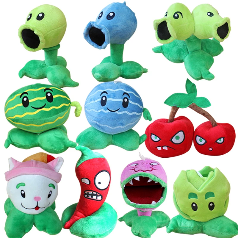 

10pcs/lot 13-20cm Plants vs Zombies PVZ Plants Peashooter Chomper Cabbage Cattail Plush Stuffed Toys Soft Toy Doll for Kids Gift