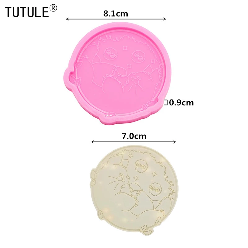 Shiny tree ornament epoxy resin adorable kawaii creatures Silicone mold olymer Clay epoxy and Pendant Keychain Silicone mold