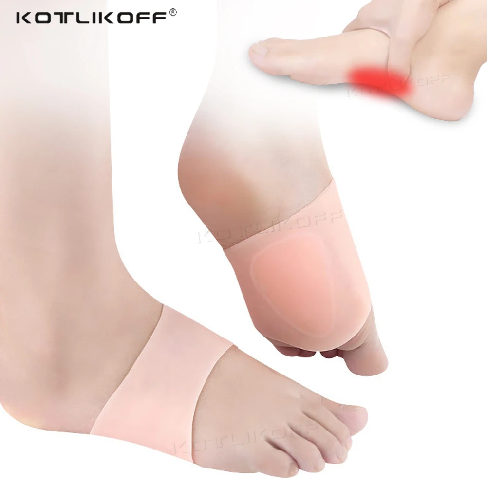 Silicone Gel High Arch Support Massage Bandage Orthopedic insole Correction Flat Feet Relief foot Fasciitis Plantilla Feet Care