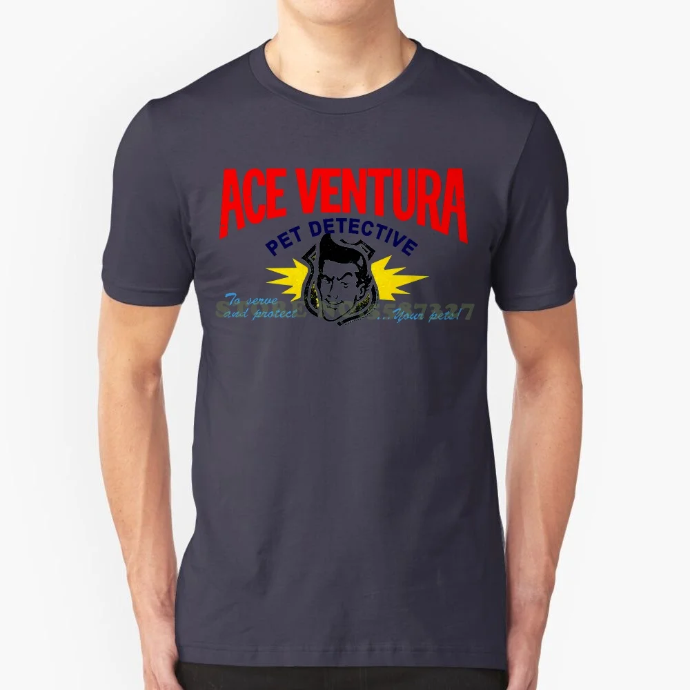 Print Round Neck Man Ace Ventura : Pet Detective Comedy Movie Business Card Adult T Shirt Tee