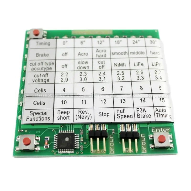 RC Helicopter ESC programming card for GARTT YPG Hobbyking YEP ESC