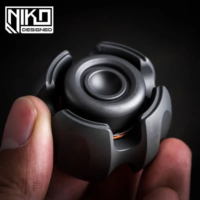 LAUTIE NOIZ Fingertip Gyro EDC Titanium Alloy Finger Decompression Toy Finger Anti Stress Toy Spinner Metal Cool Fidgets