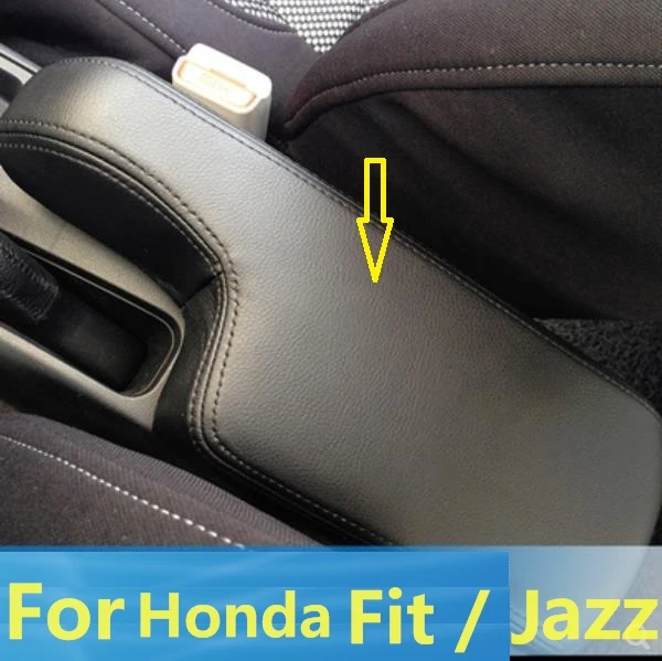 Microfibre Leather Center Armrest box Cover For Honda Fit / JAZZ 2014 2015 2016 2017 2018 2019 2020 car accessories interior