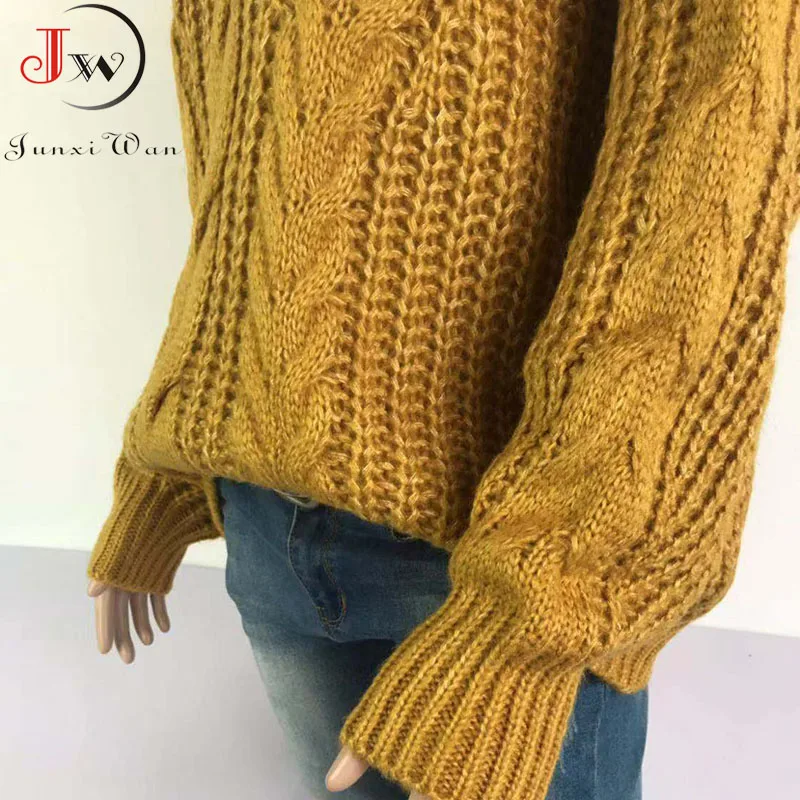 Women Oversized Sweater Loose Autumn Winter Turtleneck Elegant Knitted Warm Pullovers Fashion Solid Tops Knitwear Jumper