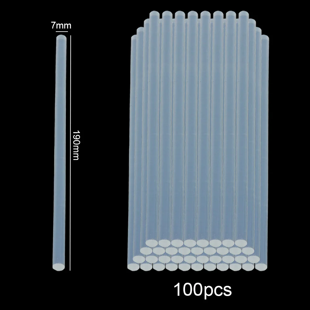 5–100 Stück transparenter Heißklebestift, 7 mm/11 mm, starke Visco-Heim-DIY-Werkzeuge für elektrische Klebepistole, Bastelalbum, Reparatur