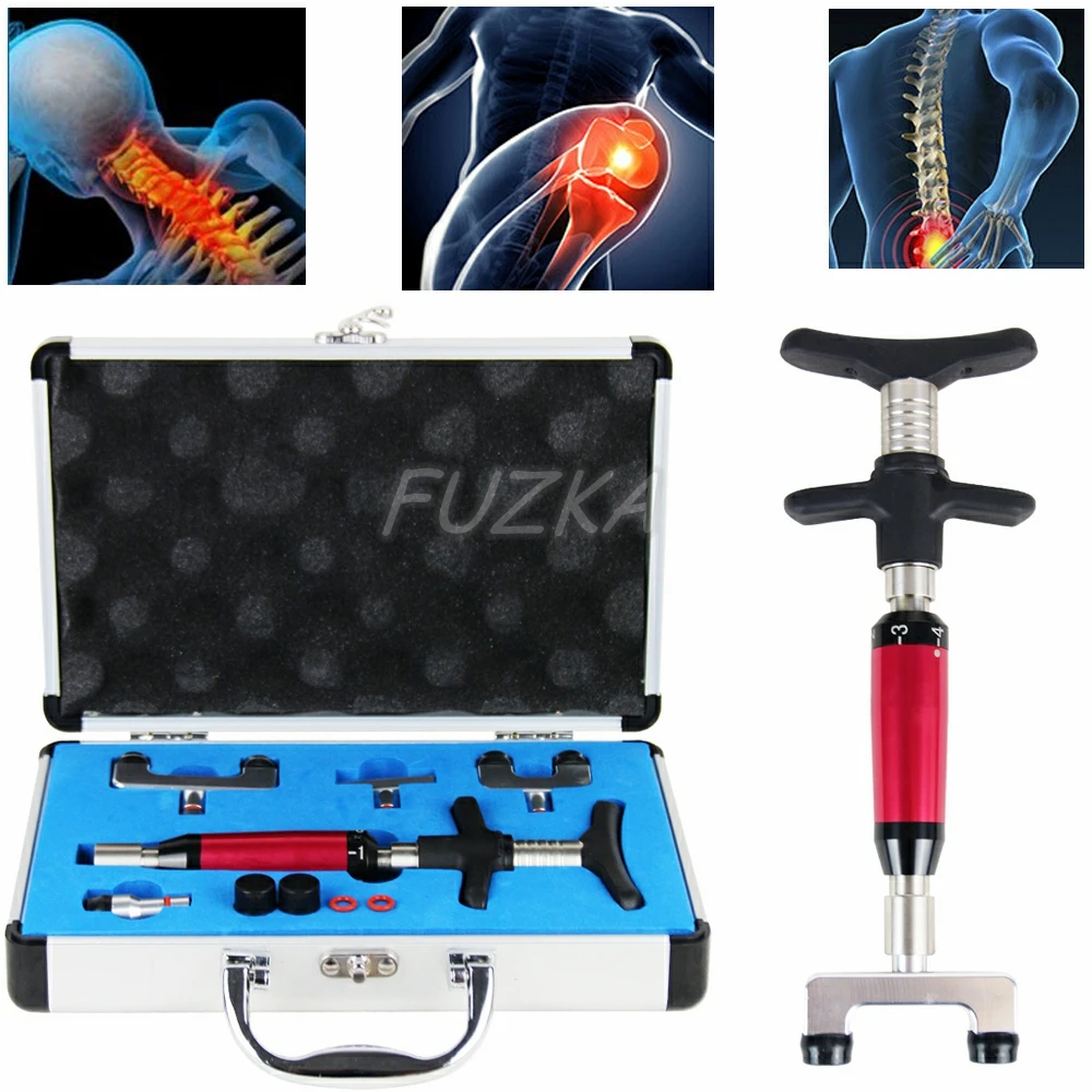 

2021 Hot Manual Chiropractic Gun For Backbone Modulation And Adjustment Stainless Steel 4 Heads Massage Correction Tool