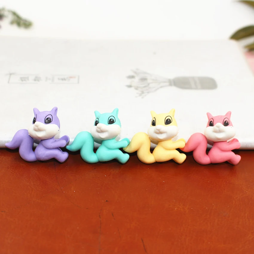 1pcs Animal Pencil Erasers Cute Plastic Eraser For Children Funny Gifts Student Eraser Stationery Office School Supplies