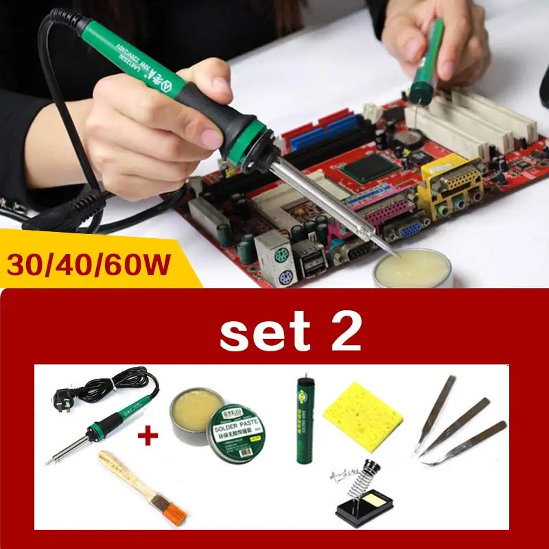 LAOA  Electric Soldering Iron Welding Table Heating Pen With Protective Cover PC Mobile Phone With EU Plug