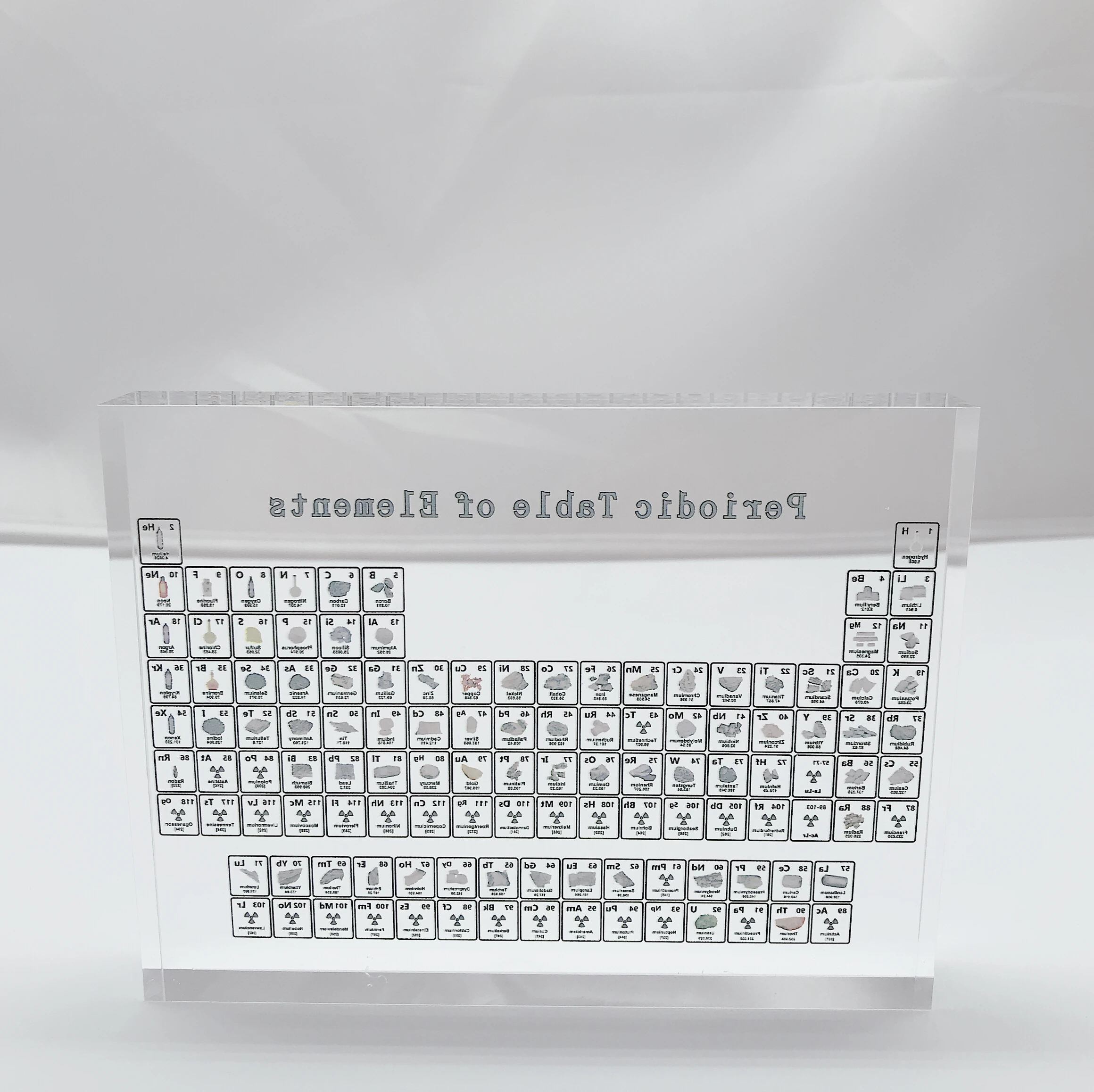 Acrylic Periodic Table Display With Elements photo print Kids Chemistry Teaching tool Birthday Gifts Home Decorations