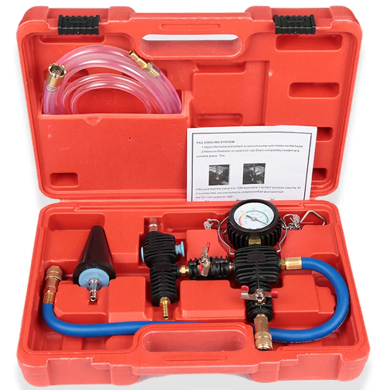 New!Auto Car Radiator Cooling Antifreeze Replacement Tool Kit Vacuum Pump Coolant System Antifreeze Injector