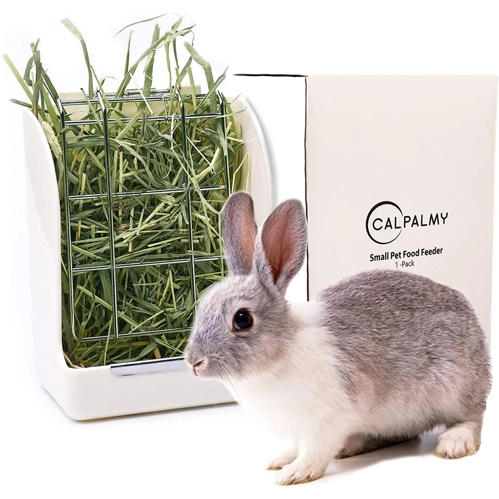 

Rabbit Feeder Bunny Guinea Pig Hay Feeder Chinchilla Plastic Food Bowl Less Wast Rack Fixable Hanging Alfalfa Timothy Dispenser