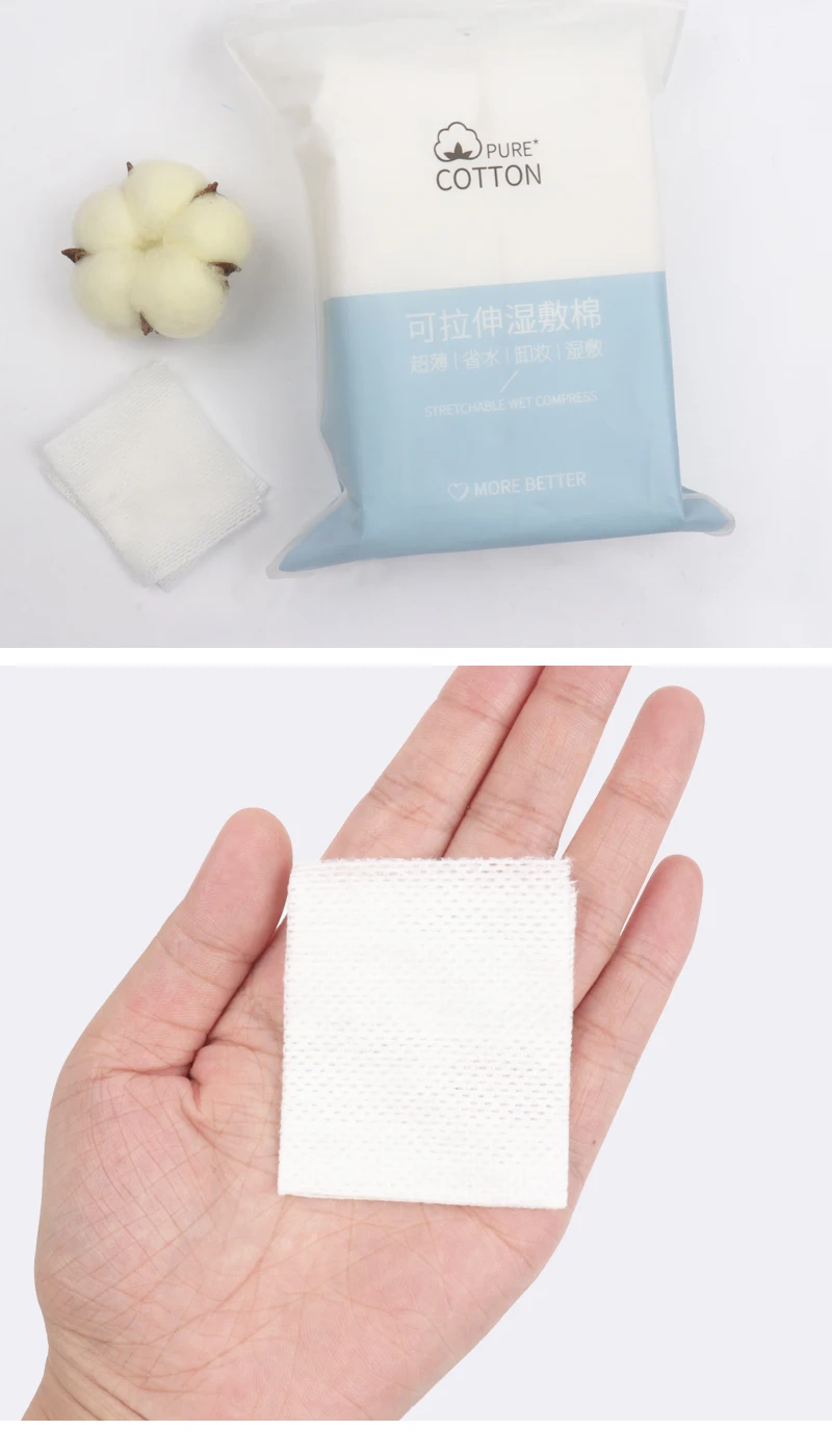 Einweg-Stretch-Reinigungstücher aus Baumwolle, dünne Make-up-Entferner-Pads, ultradünnes Gesichtsreinigungspapier, Make-up-Tools – Detail 10