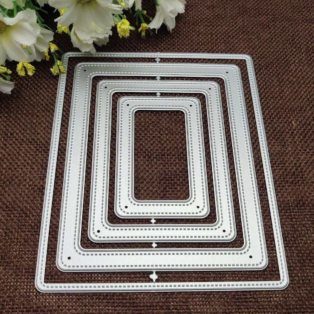 Stitched rectangle frame decorationMetal Cutting Dies For DIY Scrapbooking Album Embossing Paper Cards Decorative Crafts