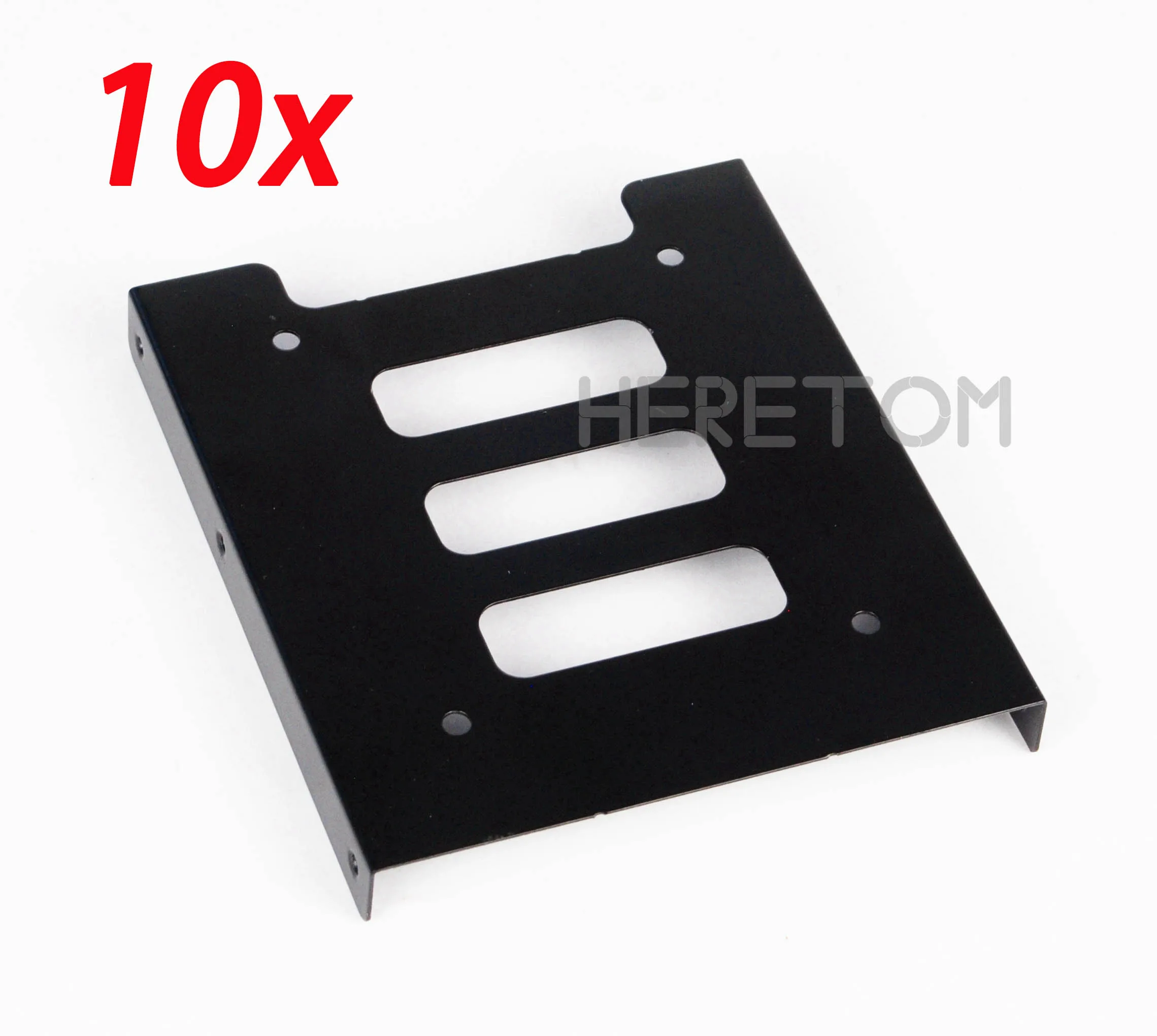 

Heretom 10Pcs/lot Universal 2.5 To 3.5 inch SSD HDD Metal Mounting Adapter Bracket Dock For Desktop Laptop PC SSD HDD W/screws