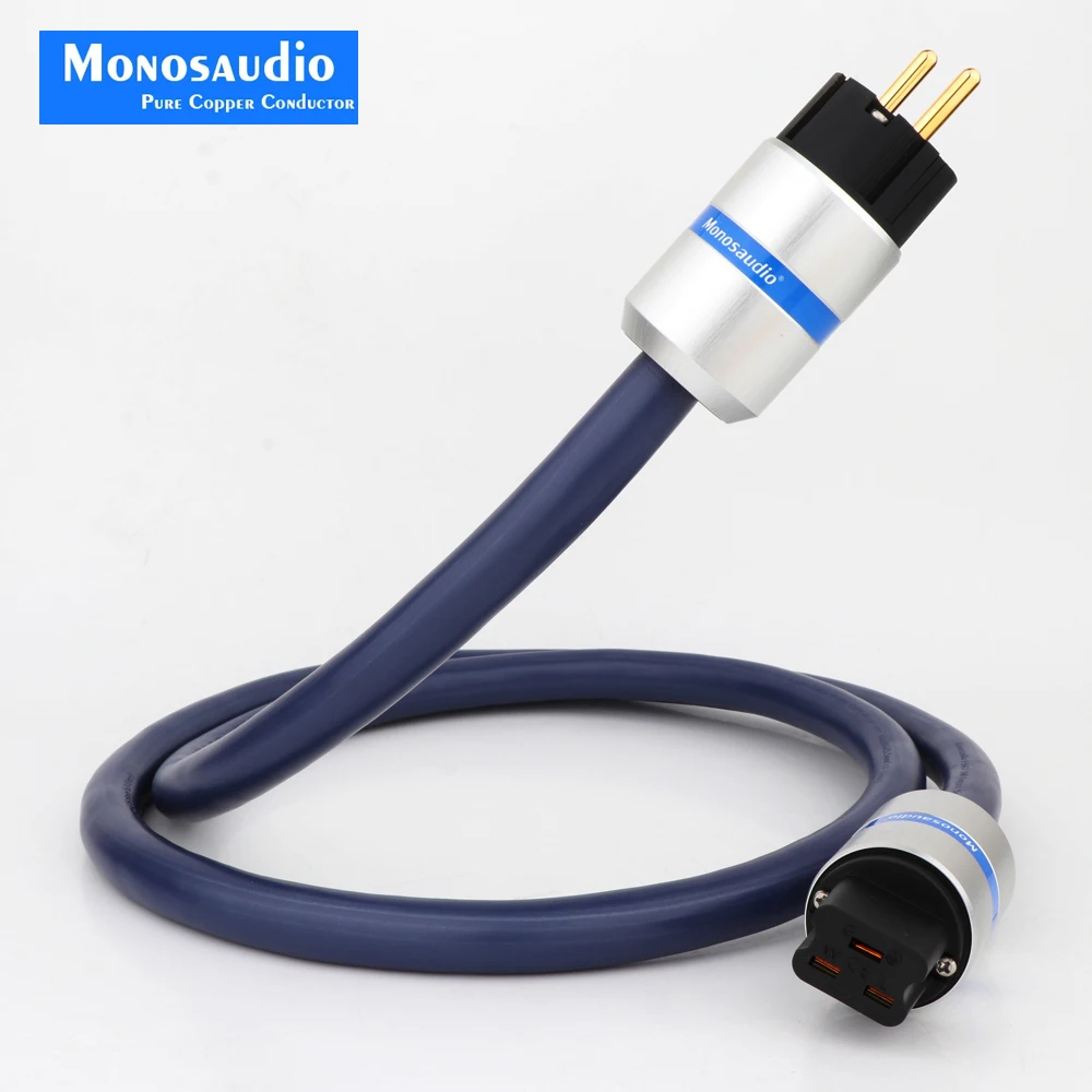 Monosaudio P902 Pure Copper C19 20A EU/US Schuko Power Cable HIFI EMC Shield Power wire EU/US Power Cable AC Mains Power cord