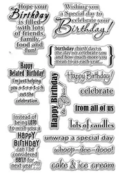 CLEAR STAMP birthday DIY Scrapbook Card album paper craft silicon rubber roller transparent stamps  88