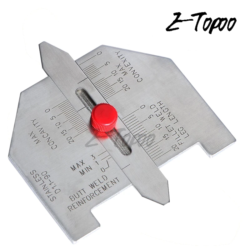 Welding Gauge Weld Inspection Gage Weld Seam Bead/Fillet/Crown Test Ulnar Ruler Degree Angle Measure tool HI-LO PipeFeeler Gauge