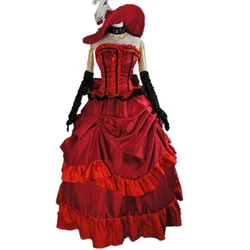 2025 Fashion Anime Black Butler Cosplay Costumes Madam Red Party Dress