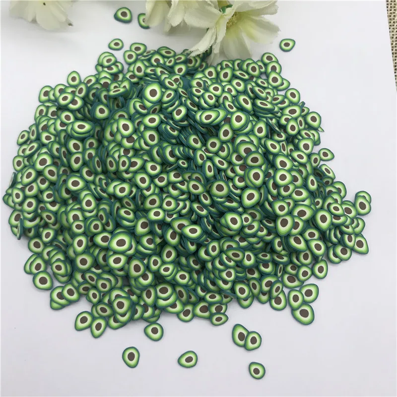 20g 5mm Avocado for Resin DIY Supplies Nails Art Polymer Clear Clay accessories DIY Sequins scrapbook shakes  Paper Craft